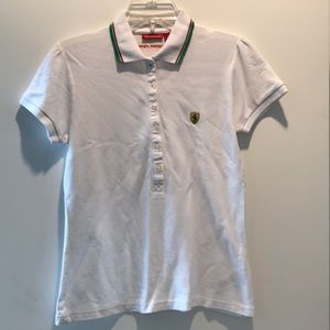 White Ferrari button-up shirt